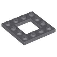 Lego (N) ~ Plate Modified 4 x 4 with 2 x 2 Open Center ~ [Dark Bluish Gray]