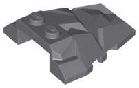 Lego (N) ~ Wedge 4 x 4 Fractured Polygon Top ~ [Dark Bluish Gray]