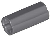 Lego (N) ~ Technic Axle Connector 2L (Smooth with x Hole + Orientation) ~ [Dark Bluish Gray]