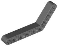 Lego (N) ~ Technic Liftarm Modified Bent Thick 1 x 9 (6 - 4) ~ [Dark Bluish Gray]