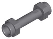 Lego (N) ~ Minifigure Weapon Hilt Smooth Extended ~ [Dark Bluish Gray]