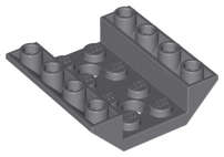 Lego (U) ~ Slope Inverted 45 4 x 4 Double with 2 Holes ~ [Dark Bluish Gray]