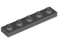 Lego (N) ~ Plate 1 x 5 ~ [Dark Bluish Gray]