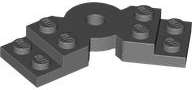 Lego (N) ~ Plate Modified 2 x 6 x 2/3 Bent ~ [Dark Bluish Gray]