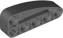 Lego (N) ~ Technic Liftarm Modified L-Shape Quarter Ellipse Thick 2 x 5 ~ [Dark Bluish Gray]