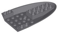 Lego NEW - Aircraft Fuselage Forward Bottom Curved 6 x 10 with 3 Holes~ [Dark Bluish Gray]