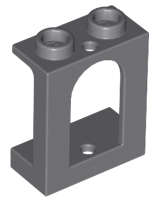 Lego (U) ~ Window 1 x 2 x 2 Castle ~ [Dark Bluish Gray]