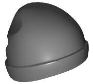 Lego (N) ~ Minifigure Headgear Cap Beanie ~ [Dark Bluish Gray]