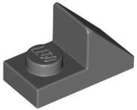 Lego (N) ~ Slope 45 2 x 1 with 2/3 Cutout ~ [Dark Bluish Gray]