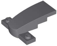 Lego (U) ~ Wedge 4 x 2 x 1 1/3 with 1 x 4 Base ~ [Dark Bluish Gray]