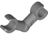 Lego (N) ~ Arm Skeleton Bent with Clips (Horizontal Grip) ~ [Dark Bluish Gray]
