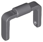 Lego (N) ~ Minifigure Utensil Bucket 1 x 1 x 1 Handle / Scooter Stand ~ [Dark Bluish Gray]