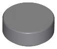 Lego (N) ~ Tile Round 1 x 1 ~ [Dark Bluish Gray]