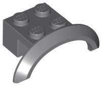 Lego (U) ~ Vehicle Mudguard 4 x 2 1/2 x 1 with Arch Round ~ [Dark Bluish Gray]