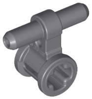 Lego (U) ~ Pneumatic Hose Connector with Axle Connector ~ [Dark Bluish Gray]
