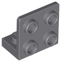 Lego (N) ~ Bracket 1 x 2 - 2 x 2 Inverted ~ [Dark Bluish Gray]
