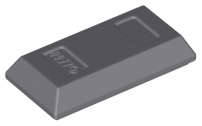 Lego (N) ~ Minifigure Utensil Ingot 1 x 2 ~ [Dark Bluish Gray]