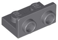 Lego (U) ~ Bracket 1 x 2 - 1 x 2 Inverted ~ [Dark Bluish Gray]