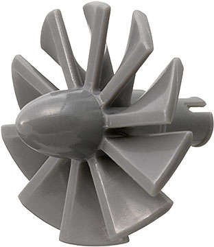 Lego (N) ~ Engine Large Center 10 Blades ~ [Dark Bluish Gray]