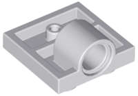 Lego (N) ~ Plate Modified 2 x 2 with Pin Hole - Full Cross Support Underneath ~ [Light Bluish Gray]