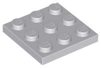 Lego (N) ~ Plate 3 x 3 ~ [Light Bluish Gray]