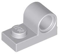 Lego (N) ~ Plate Modified 1 x 2 with Pin Hole on Top ~ [Light Bluish Gray]