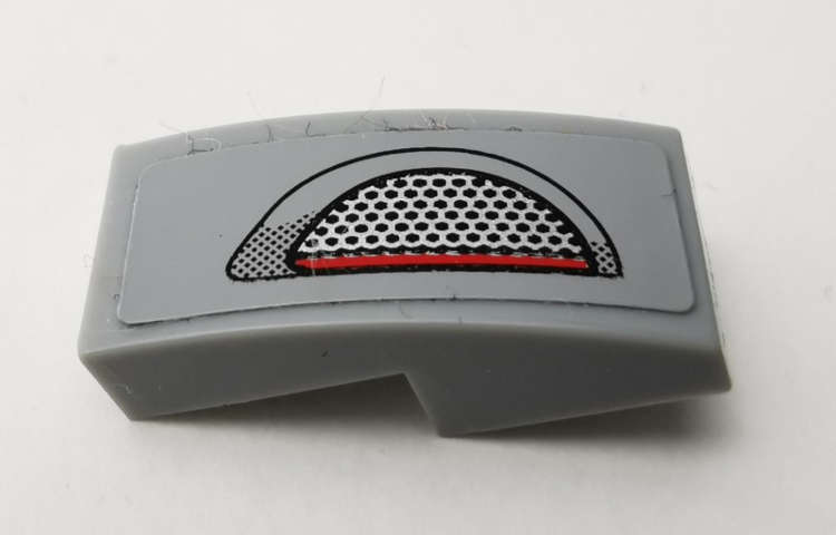 Lego (U) ~ Slope Curved 2 x 1 x 2/3 with Headlight Pattern Model Left Side (S ~ [Light Bluish Gray]