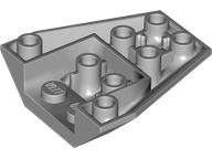 Lego (N) ~ Wedge 4 x 4 Triple Inverted with Connections between 4 Studs ~ [Light Bluish Gray]