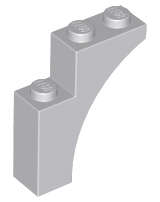 Lego (N) ~ Arch 1 x 3 x 3 ~ [Light Bluish Gray]