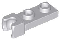 Lego (N) ~ Plate Modified 1 x 2 with Small Tow Ball Socket on End ~ [Light Bluish Gray]