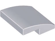 Lego (N) ~ Slope Curved 2 x 2 x 2/3 ~ [Light Bluish Gray]