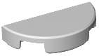 Lego (N) ~ Tile Round 1 x 2 Half ~ [Light Bluish Gray]