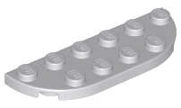 Lego NEW - Plate Round Corner 2 x 6 Double~ [Light Bluish Gray]