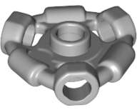 Lego (N) ~ Minifigure Weapon Holder Ring with 3 Bars and 3 Bar Holes (Ninjago  ~ [Light Bluish Gray]