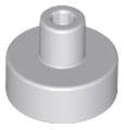 Lego (N) ~ Tile Round 1 x 1 with Bar and Pin Holder ~ [Light Bluish Gray]