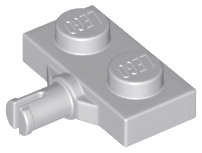Lego (N) ~ Plate Modified 1 x 2 with Wheel Holder ~ [Light Bluish Gray]