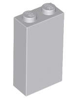Lego (N) ~ Brick 1 x 2 x 3 ~ [Light Bluish Gray]