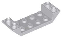 Lego (N) ~ Slope Inverted 45 6 x 2 Double with 2 x 4 Cutout ~ [Light Bluish Gray]