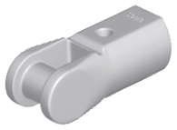 Lego (N) ~ Bar Holder with Handle ~ [Light Bluish Gray]