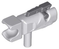 Lego (U) ~ Minifigure Weapon Gun Mini Blaster / Shooter / Fire Nozzle with To ~ [Light Bluish Gray]