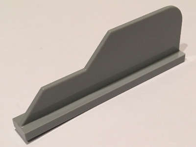 Lego (U) ~ Tail 8 x 1 with Stepped Fin ~ [Light Bluish Gray]