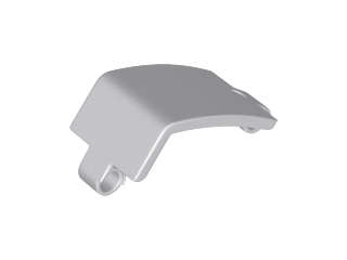 Lego (N) ~ Technic Panel Curved 3 x 5 x 3 ~ [Light Bluish Gray]