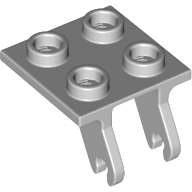 Lego (N) ~ Plate Modified 2 x 2 Thin with Plane Single Wheel Holder ~ [Light Bluish Gray]
