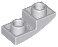 Lego (N) ~ Slope Curved 2 x 1 x 2/3 Inverted ~ [Light Bluish Gray]