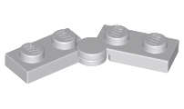 Lego (N) ~ Hinge Plate 1 x 4 Swivel (2429 / 2430) ~ [Light Bluish Gray]