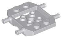 Lego (U) ~ Vehicle Base 3 x 4 x 2/3 ~ [Light Bluish Gray]