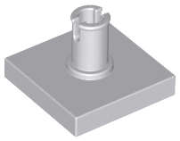 Lego (N) ~ Tile Modified 2 x 2 with Pin ~ [Light Bluish Gray]