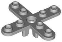 Lego (U) ~ Propeller 4 Blade 5 Diameter with Rounded Ends and Open Hub ~ [Light Bluish Gray]