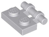 Lego (N) ~ Plate Modified 1 x 2 with Bar Handle on Side - Free Ends ~ [Light Bluish Gray]