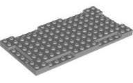 Lego (N) ~ Brick Modified 8 x 16 x 2/3 with 1 x 4 Indentations ~ [Light Bluish Gray]